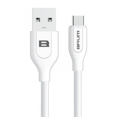 Кабель BRUM - Classic U001 USB - MicroUSB 2.1 А 1м (Білий) - фото 1