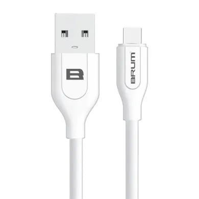 Кабель BRUM Classic U001t USB-Type-C 2.1 А 1м (Білий) - фото 1