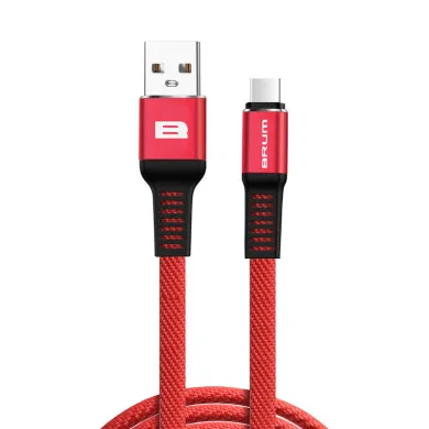 Кабель BRUM - Flexible U007 USB - MicroUSB 2.1 А 1м (Червоний) - фото 1