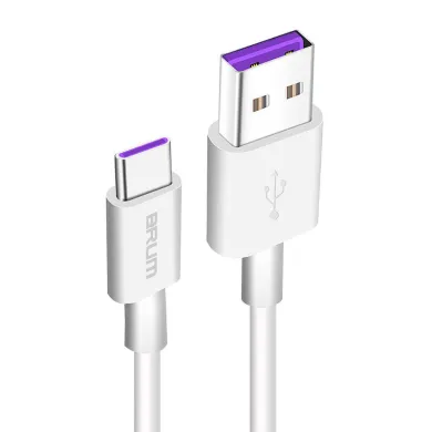 Кабель BRUM - Silicon U019t USB - Type-C 3А 1м (Білий) - фото 1