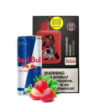 Одноразова Pod система Katana - 3000 = Strawberry Energy = 650mah 50mg - фото 1