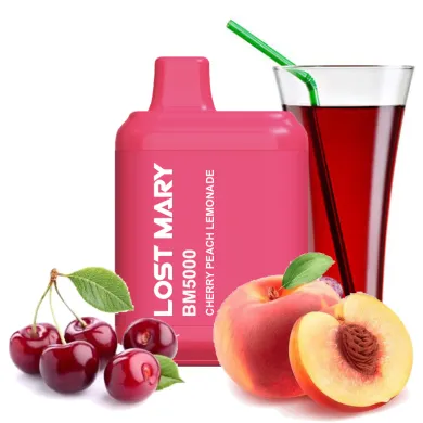 Одноразовая Pod система Lost Mary BM5000 50 мг (Cherry Peach Lemonade) - фото 1