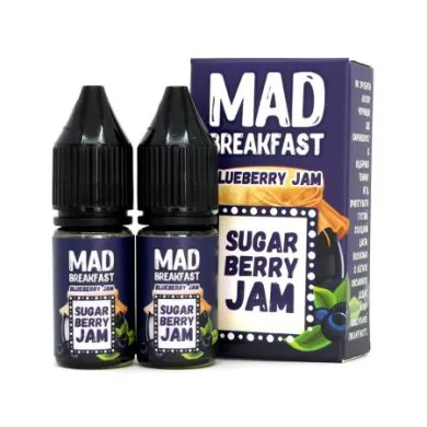Рідина для електронних сигарет на основі сольового нікотину Mad Breakfast Salt - Blueberry Jam 10 ml 50 mg (2шт) - фото 1