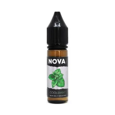 Жидкость для электронных сигарет на основе солевого никотина NOVA Salt - Cool Mint 15 ml 65 mg - фото 1