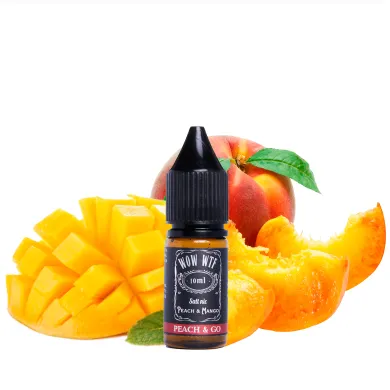Жидкость для электронных сигарет на основе солевого никотина WTF ? Salt - WOW Peach and Go 10 ml 25 mg - фото 1