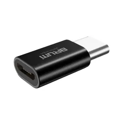 Перехідник BRUM - P003 MicroUSB - Type-C (Чорний)