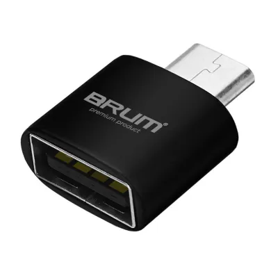 Перехідник BRUM - P004 MicroUSB - OTG (Чорний) - фото 1