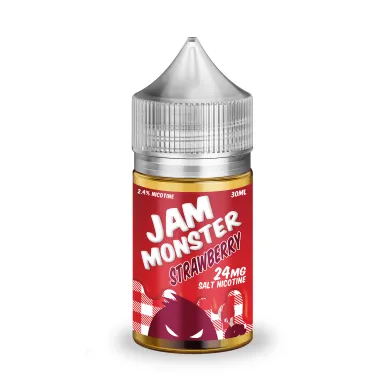 Рідина для електронних сигарет на основі сольового нікотину Jam Monster - Salt Strawberry 24 mg 30 ml - фото 1