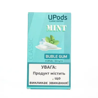 Испаритель одноразовый BlackTriangle - Upods Cartridge Жвачка с ментолом 50 мг 0.7 мл (4 шт)  - фото 1