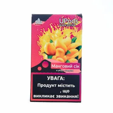 Випарник одноразовий BlackTriangle – Upods BE Cartridge Манговий сік 50 мг 0.7 мл (4 шт) - фото 1