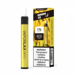 Одноразова Pod система Vaporlax - Aero 800 = Banana Ice = 500mah 50mg