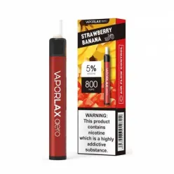 Одноразовая Pod система Vaporlax - Aero 800 = Strawberry Banana = 500mah 50mg