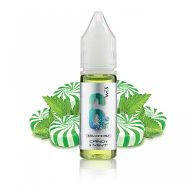 Жидкость для электронных сигарет на основе солевого никотина WES - Silver { 6 } Candy Mint 15ml 25mg - фото 1