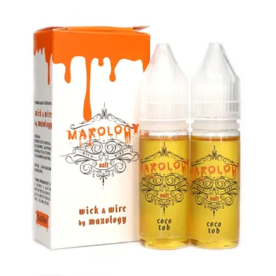 Жидкость для электронной сигареты на основе солевого никотина Wick&Wire by Maxology - Salt Coco Tob 30mg 15ml (2шт) - фото 1