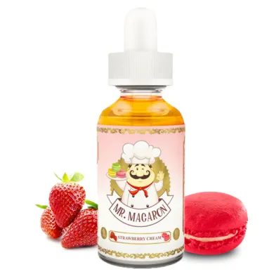 Рідина для електронних сигарет Mr.Macaron - Strawberry Cream 60ml 3mg - фото 1